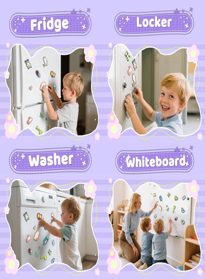 Flamax 2 Piece Puzzles for Toddlers 1-3 - 17 Self - Correcting Animal Magnetic Matching Puzzle for Toddler 1-3 for Fridge & Whiteboard, Heads and Tails Toddler Puzzle, 2 Piece Puzzles for Toddlers 1-3 - Image 4